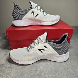 New Balance Fresh Foam Roav Womens 11 Mens 9.5 White Gray Running Shoes Athletic